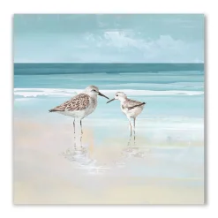 L.C. Wholesaler Ölbild Strandläufer am Meer, 60 x 60 cm