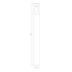 LCD Außenleuchten 1401/1402 LED Pollerleuchte