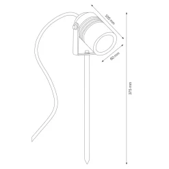 LCD Außenleuchten 5018 LED Spießstrahler