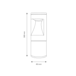 LCD Außenleuchten 1400 LED Wand- / Pollerleuchte