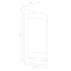 LCD Außenleuchten 060 LED Wandleuchte