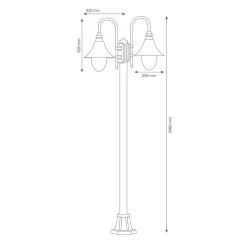 LCD Außenleuchten 1077/1081 Mastleuchte