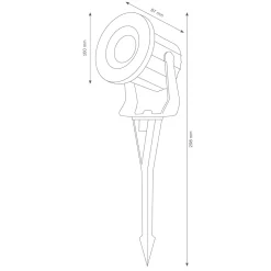 LCD Außenleuchten 5017 Spießstrahler