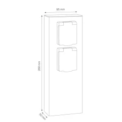 LCD Außenleuchten 018 Steckdosensäule