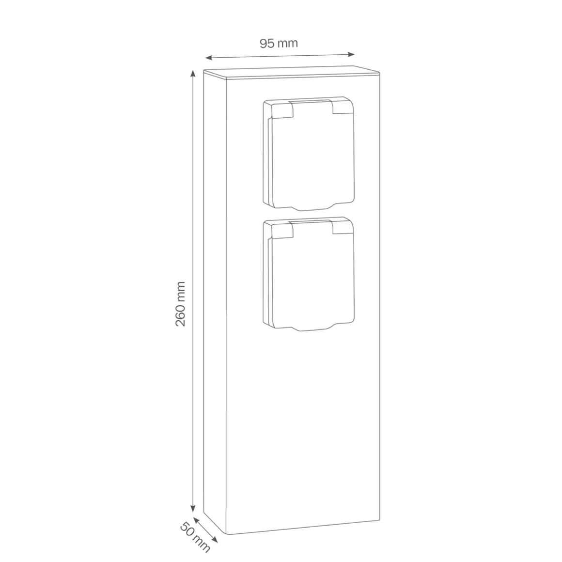 LCD Außenleuchten 018 Steckdosensäule