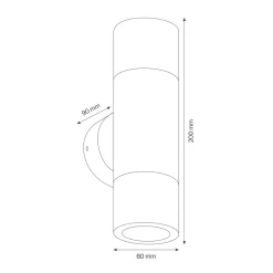 LCD Außenleuchten 5121 Up & Down Wandleuchte