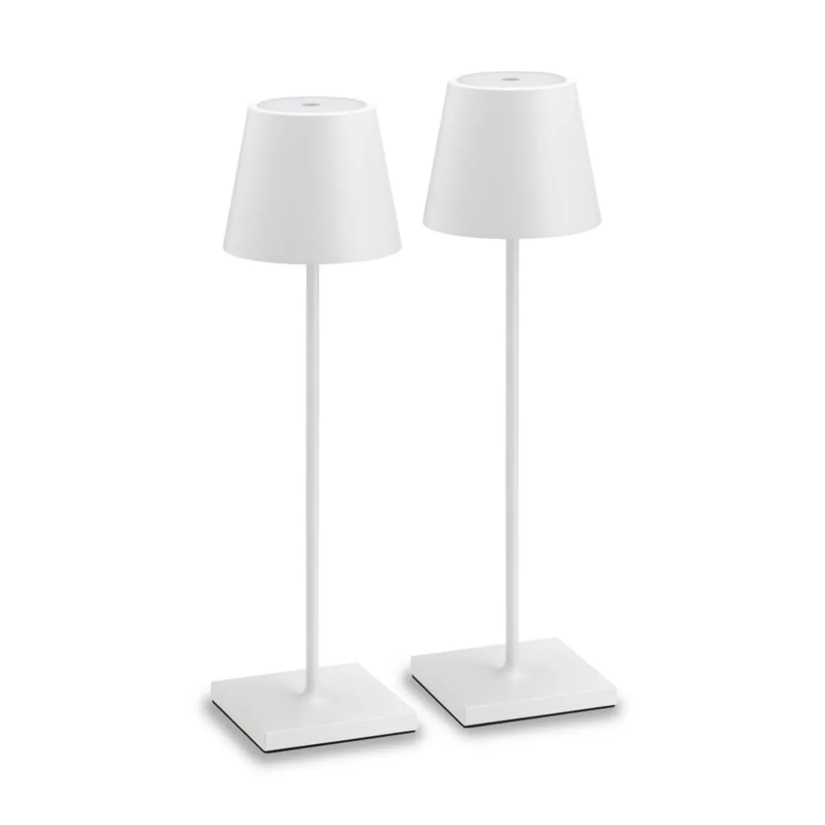 LCD Außenleuchten 2er Set Outdoor LED Akku-Tischleuchte