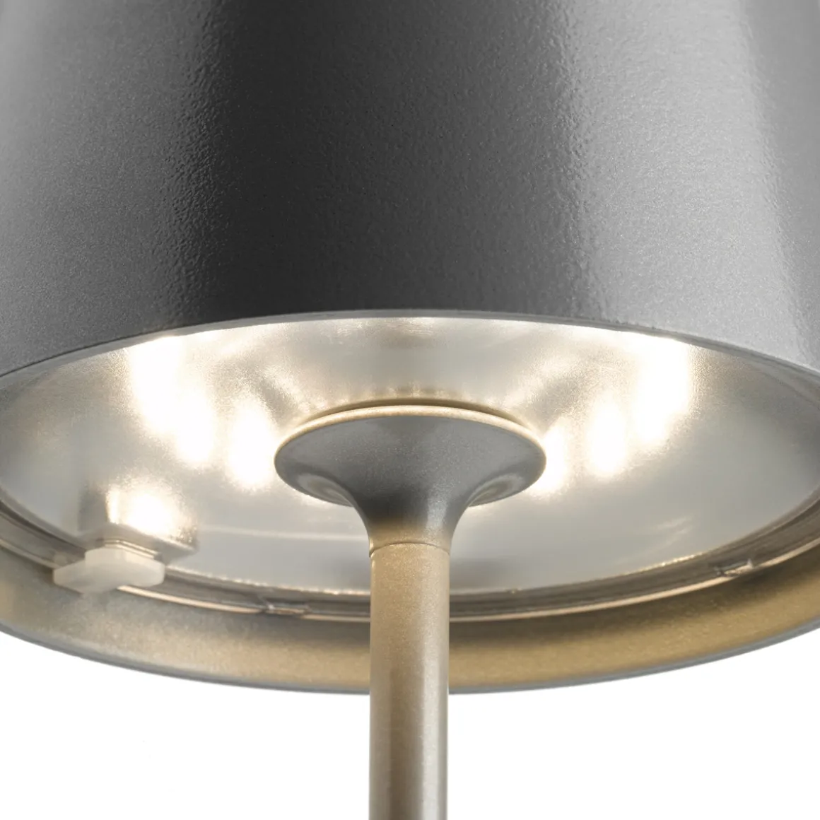 LCD Außenleuchten 2er Set Outdoor LED Akku-Tischleuchte