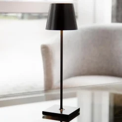 LCD Außenleuchten 2er Set Outdoor LED Akku-Tischleuchte