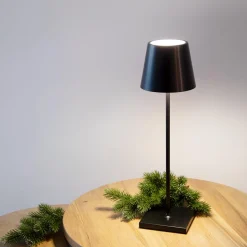 LCD Außenleuchten 4er Set Outdoor LED Akku-Tischleuchte