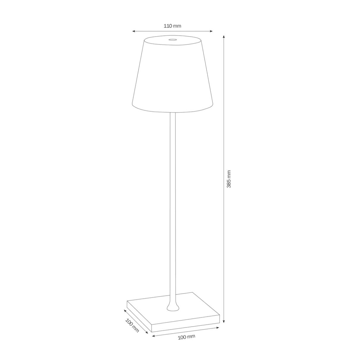 LCD Außenleuchten Outdoor LED Akku-Tischleuchte