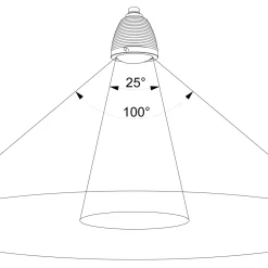 less 'n' more Athene LED Wand- / Deckenstrahler, mit Tastdimmer, Flexwelle: lang