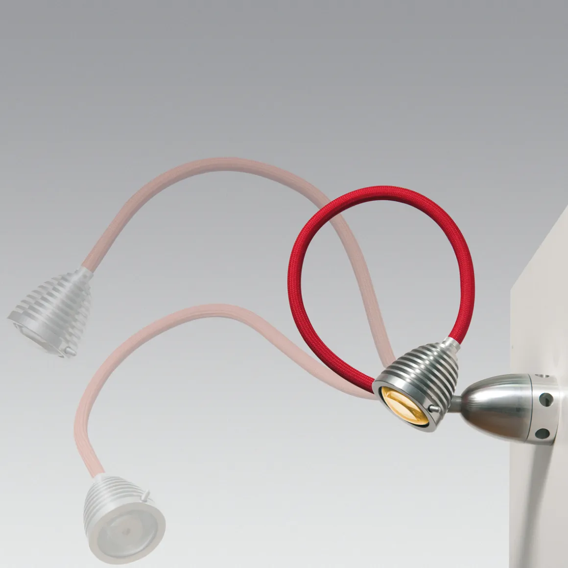 less 'n' more Athene LED Wand- / Deckenstrahler, mit Tastdimmer, Flexwelle: lang