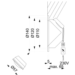 less 'n' more Mimix Beton LED Einbaustrahler, Auslaufmodell