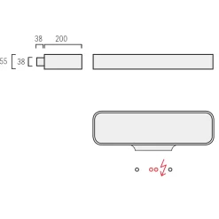 Lightnet Caleo-W3 Wandleuchte, Mikroprismatik