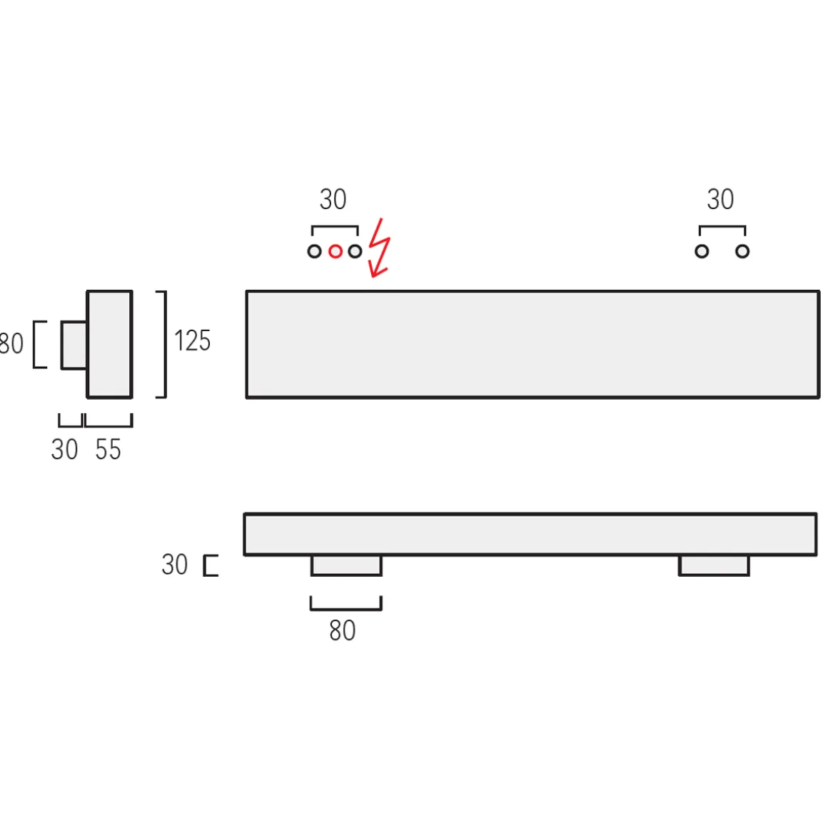 Lightnet Matric-W4 Wandleuchte, Mikroprismatik