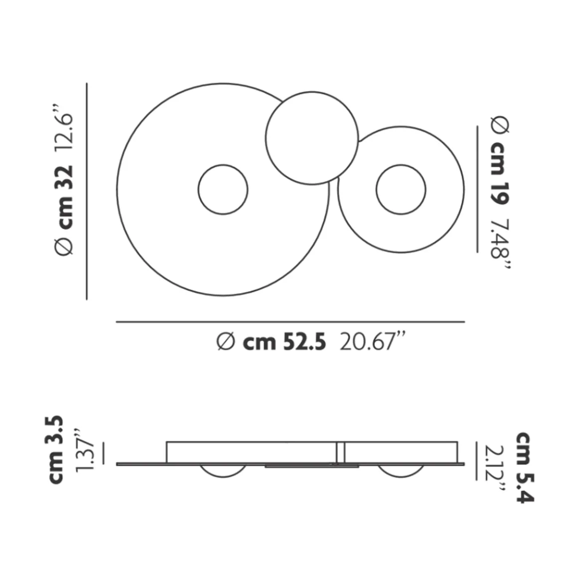 Lodes Bugia Double LED Deckenleuchte