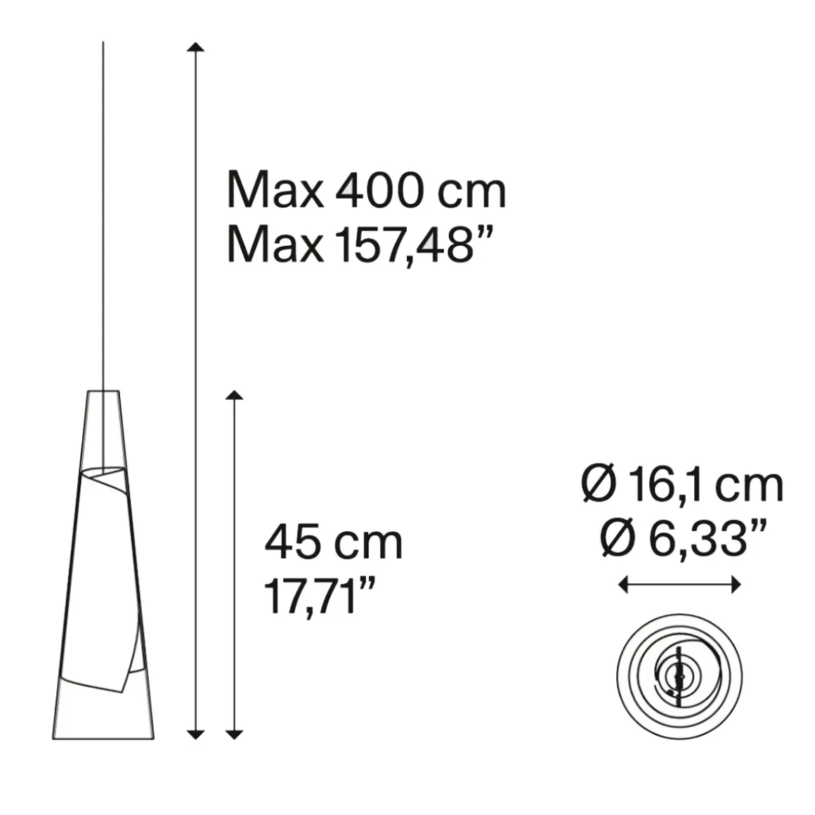 Lodes Cono di Luce LED Pendelleuchte
