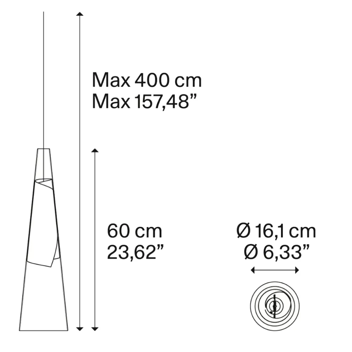Lodes Cono di Luce LED Pendelleuchte