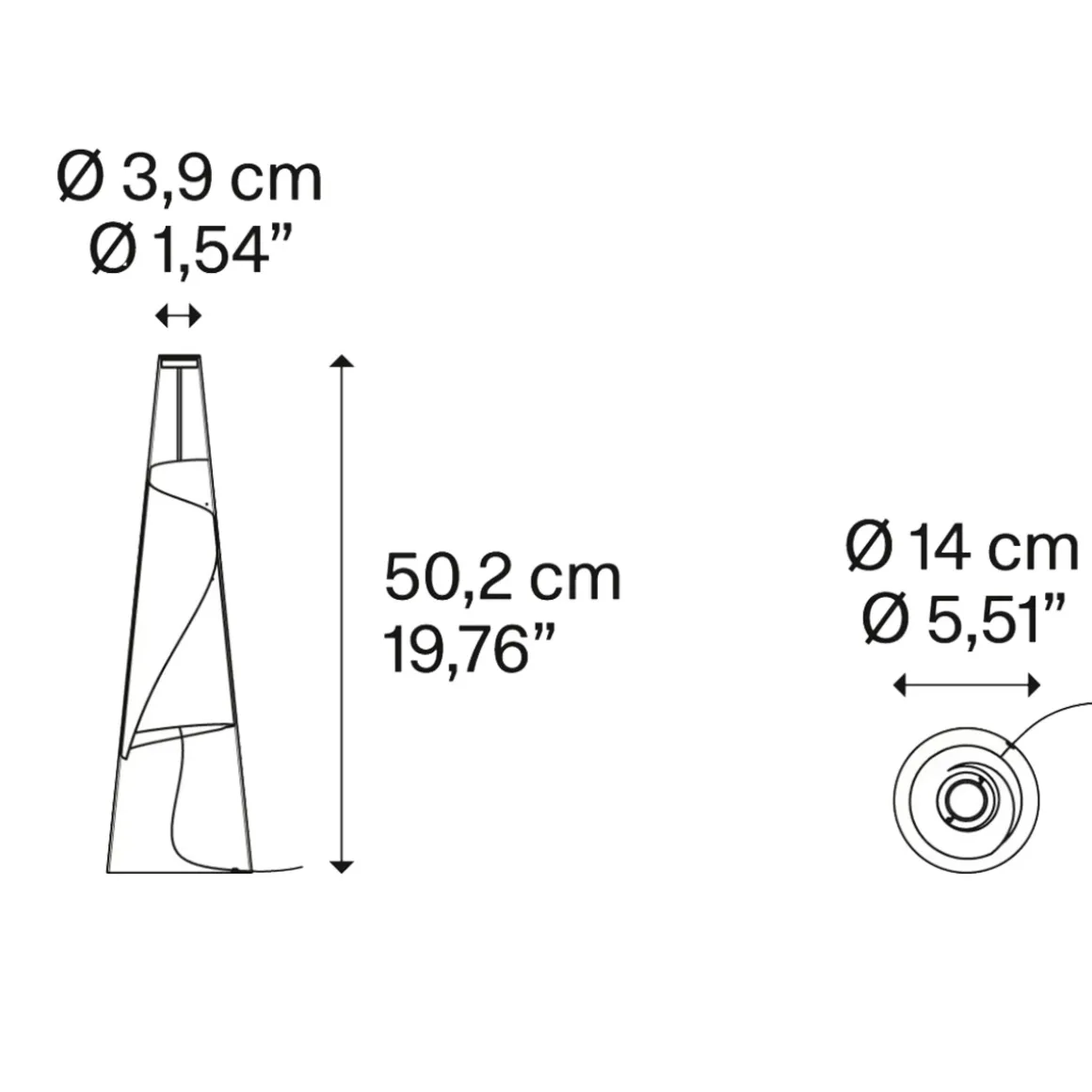 Lodes Cono di Luce LED Tischleuchte