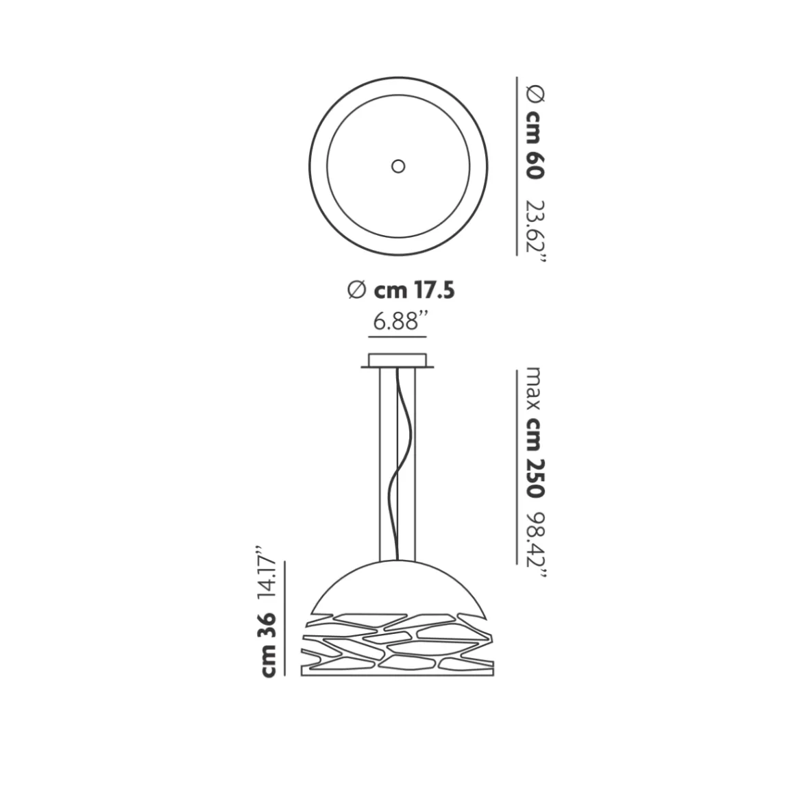 Lodes Kelly Medium Dome 60 Pendelleuchte