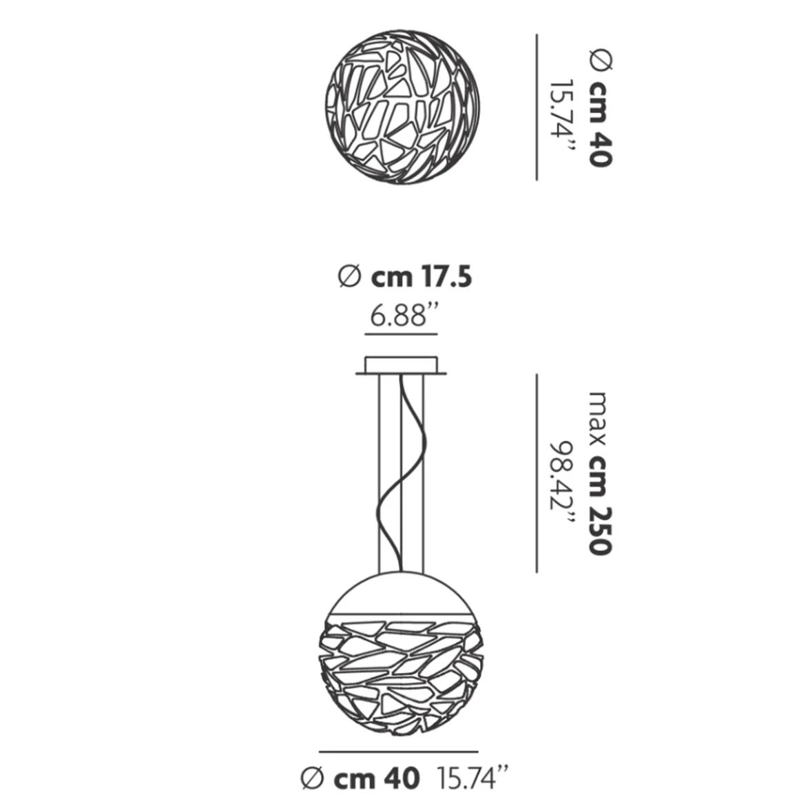 Lodes Kelly Small Sphere 40 Pendelleuchte