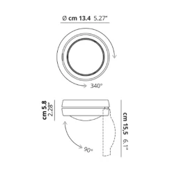 Lodes Nautilus LED Deckenleuchte, 3000 K