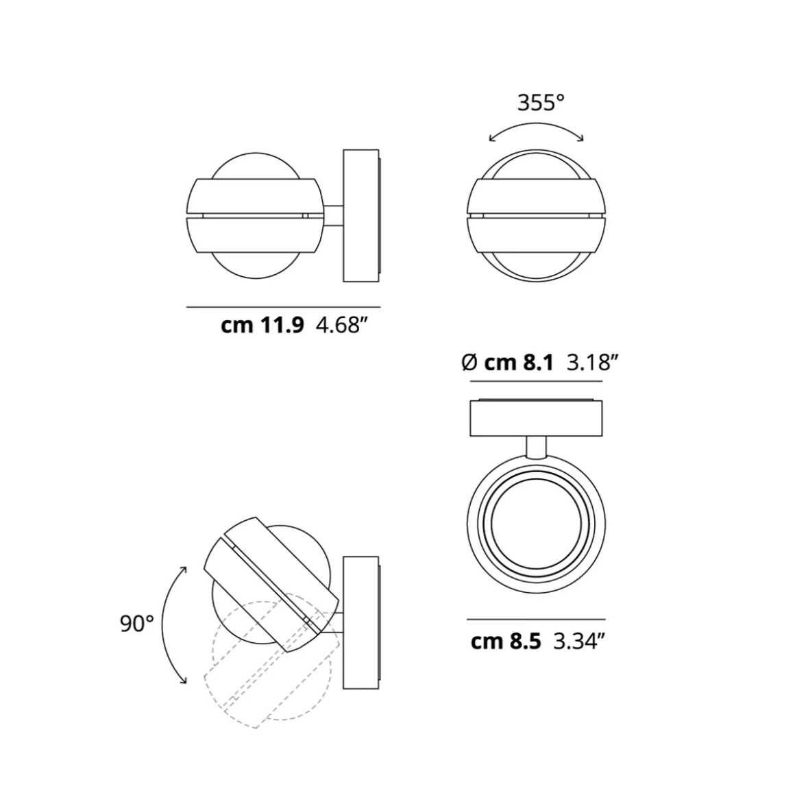 Lodes Nautilus Mini LED Wandleuchte