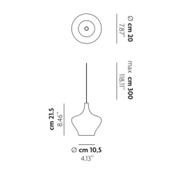 Lodes Nostalgia Glas Medium LED Pendelleuchte 1-flg.