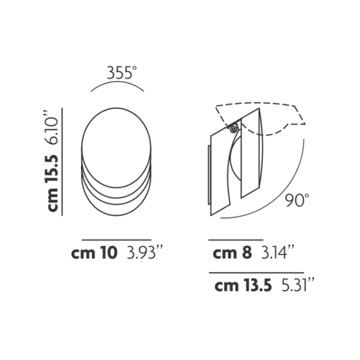 Lodes Pin-Up LED Wand- / Deckenleuchte