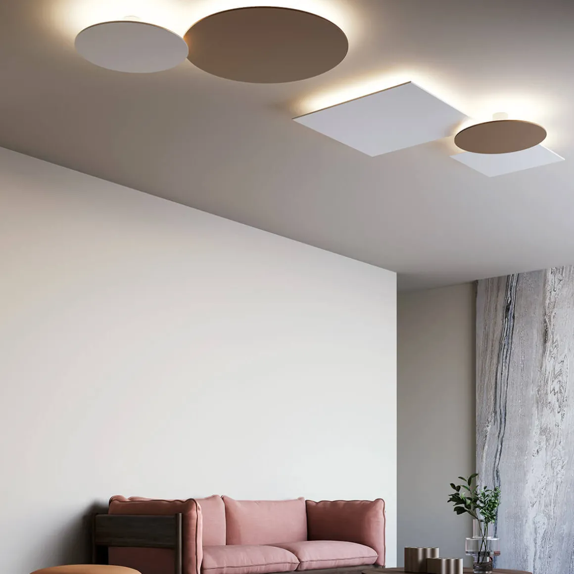 Lodes Puzzle Mega Square Small LED Wand- / Deckenleuchte