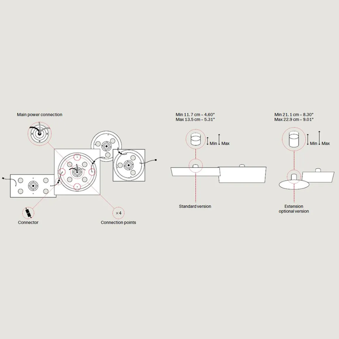 Lodes Puzzle Mega Square Small LED Wand- / Deckenleuchte