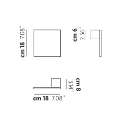 Lodes Puzzle Single Square LED Wand- / Deckenleuchte