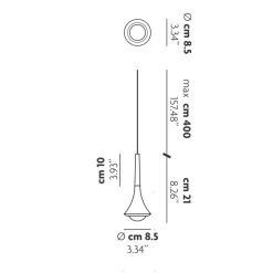 Lodes Rain LED Pendelleuchte, 1-flg., 2700 K, 1. Generation
