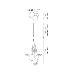Lodes Random LED Pendelleuchte, 12-flg.