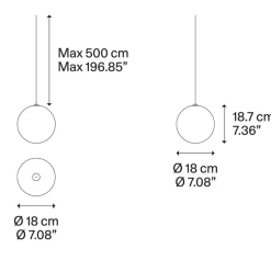Lodes Random Solo 18 LED Pendelleuchte