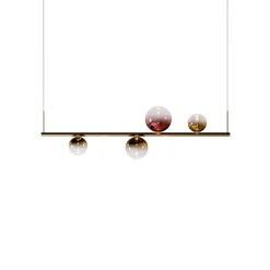 Lodes Random Stick Short LED Pendelleuchte, 4-flg.