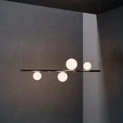 Lodes Random Stick Short LED Pendelleuchte, 4-flg.