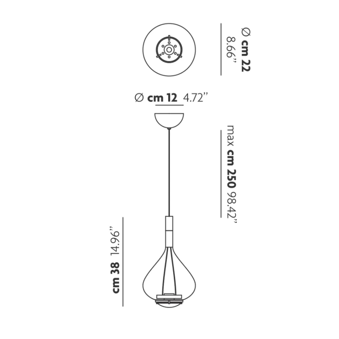 Lodes Sky-Fall LED Medium Pendelleuchte