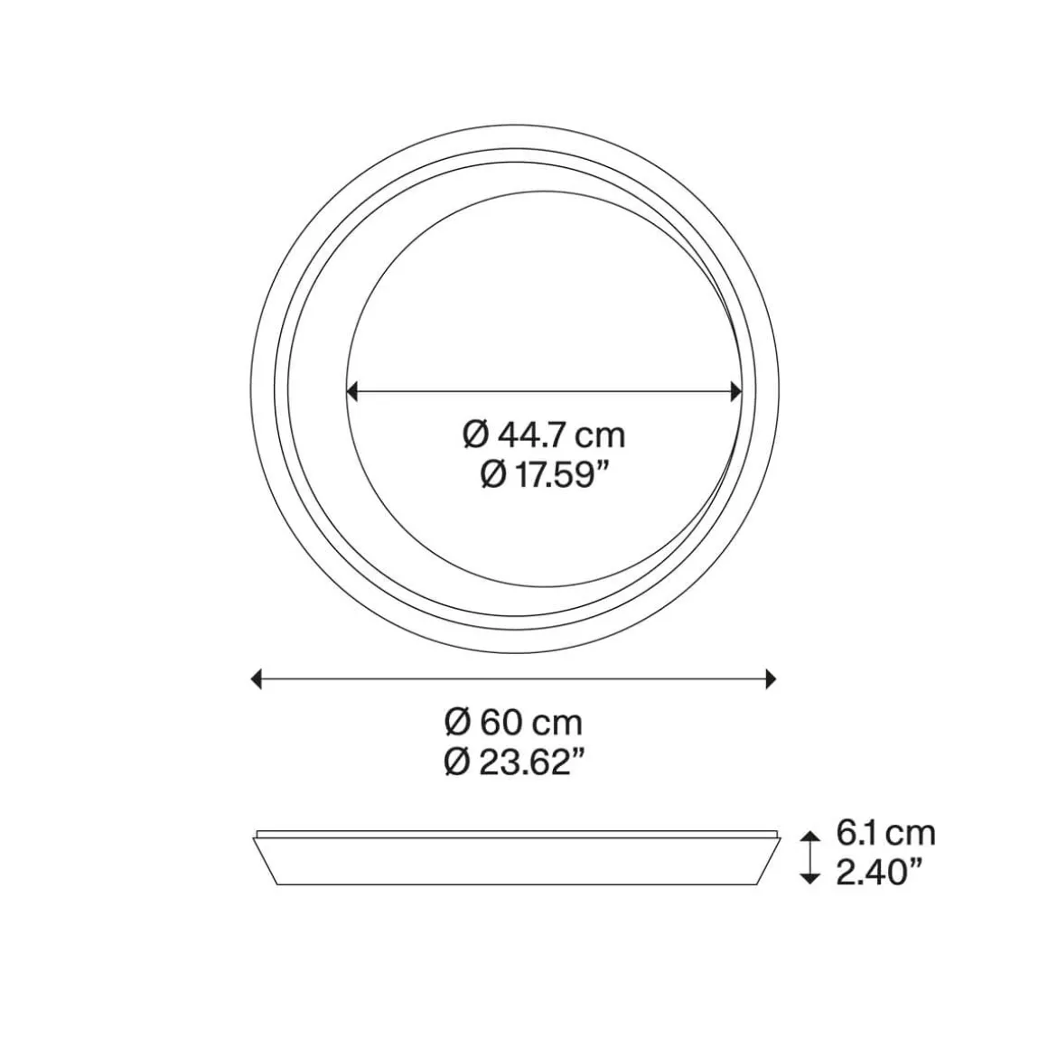 Lodes Tidal 60 LED Deckenleuchte