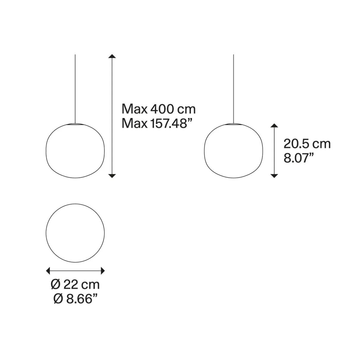 Lodes Volum Pendelleuchte, 3-flg.