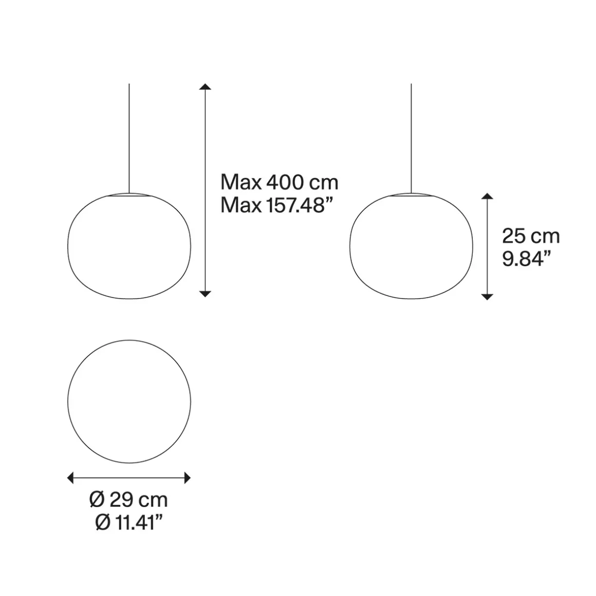 Lodes Volum Pendelleuchte, 3-flg.