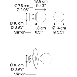 Lodes Volum Spiegelleuchte