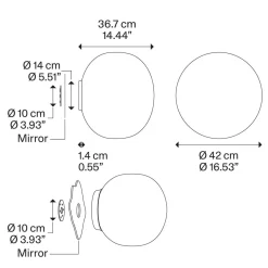 Lodes Volum Spiegelleuchte