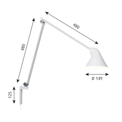 Louis Poulsen NJP LED Wandleuchte long