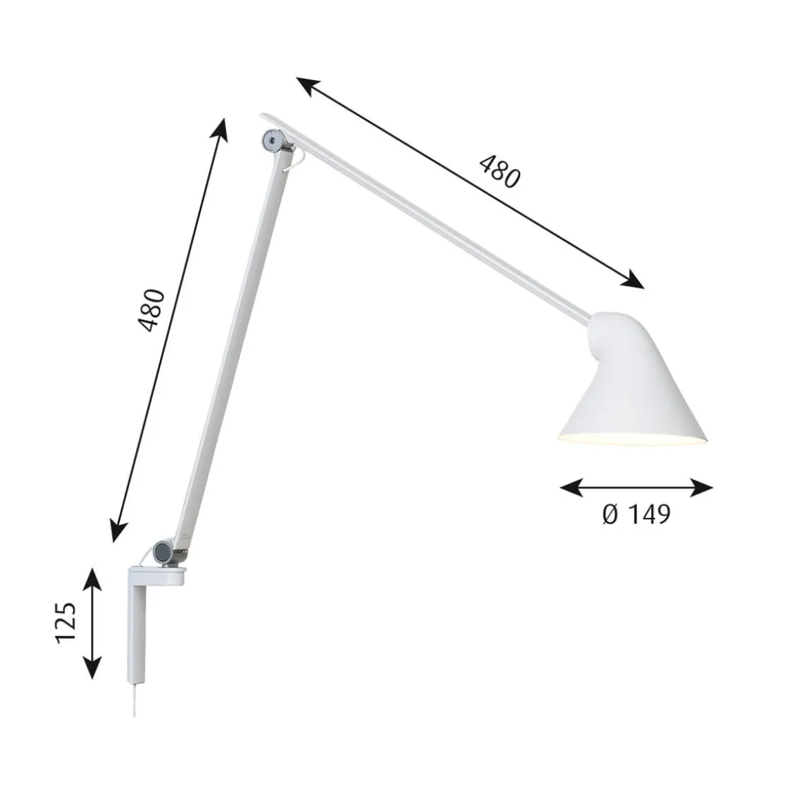 Louis Poulsen NJP LED Wandleuchte long