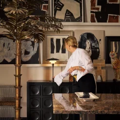 Louis Poulsen PH 3/2 Aged Brass Opal Tischleuchte