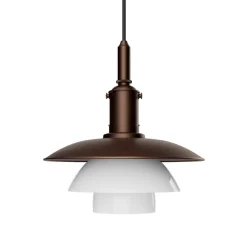 Louis Poulsen PH 3/3 Aged Brass Opal Pendelleuchte