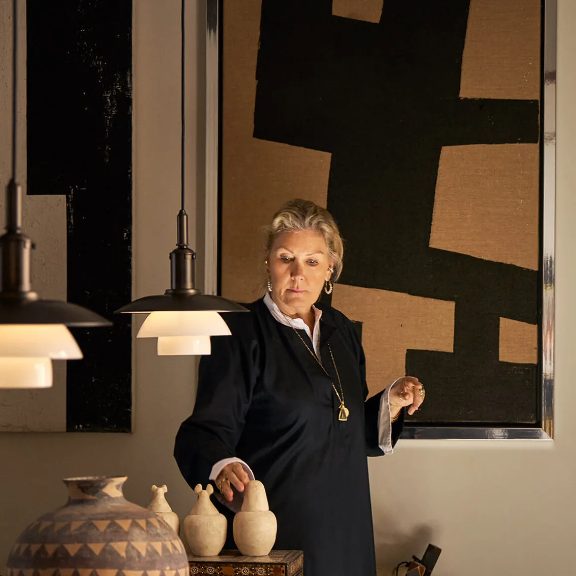 Louis Poulsen PH 3/3 Aged Brass Opal Pendelleuchte