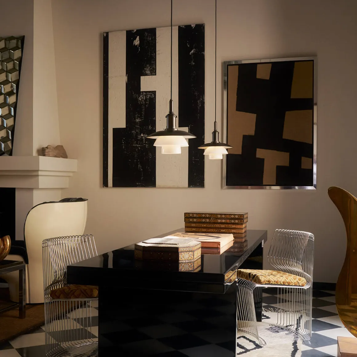 Louis Poulsen PH 3/3 Aged Brass Opal Pendelleuchte